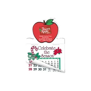 Apple Shape Calendar Pad Sticker with Tear Away Calendar