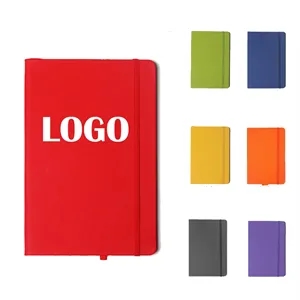 Custom Logo Simple Strap PU Business Notebook