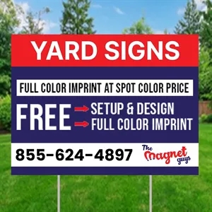 24 x 18 Full Color Yard Signs - Single Side