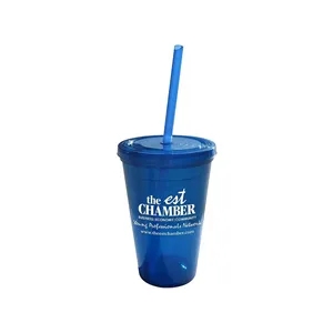 Geneva 16 Oz Tumbler w/Straw