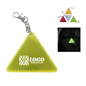 Reflective Triangle Shape Safety Keychain