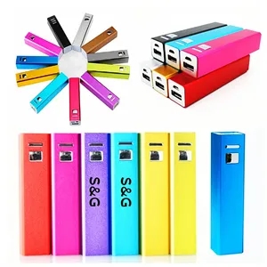 2600mAh Portable External Power Bank Battery Charger Metal