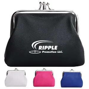 Custom Logo Womens Mini Pu Leather Coin Purse Wallet