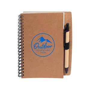 Prime Line Stone Paper Spiral Notebook & Pen 5.5" X 7"