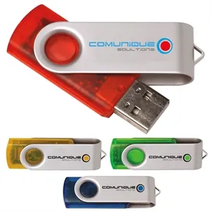 16 GB Translucent Folding USB 2.0 Flash Drive