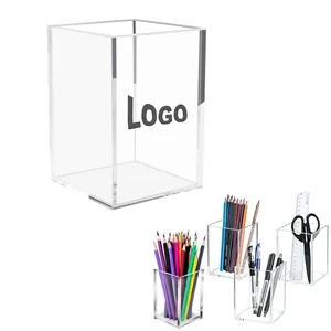 Clear Acrylic Pencil Pen Holder Cup