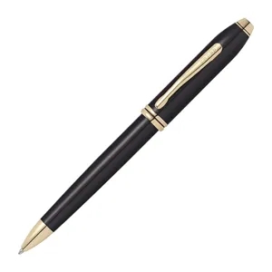 Townsend® Black Lacquer 23KT Gold Plated Ballpoint Pen