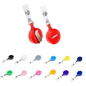 Colorful Badge Holder Retractable Clip