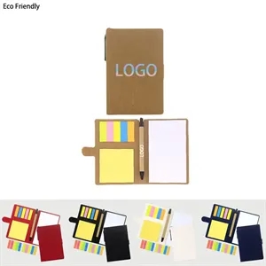 Sticky Notes Notebooks Colored Page Markers Pens Bundle Set