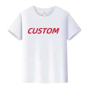 Crew-neck cotton short-sleeved children's T-shirt custom par