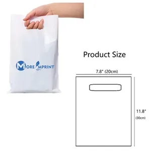 12 Microns Plastic Die Cut Retail Shopping Tote Bag Handle