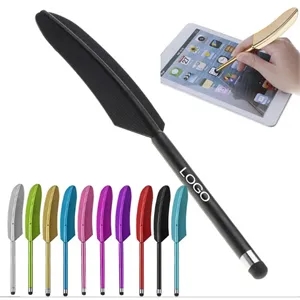 Feather Shaped Stylus Ballpoint Pen