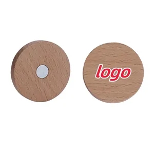 Small wooden gifts can be engraved LOGO refrigerator sticker