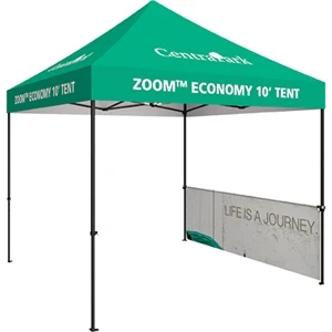 10' Zoom Economy Outdoor Tent Custom Printed Halfwall Kit