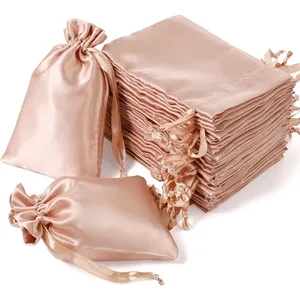 Wedding Favor Satin Pouch Drawstring Bag For Gift Jewelry