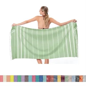 Turkish Beach Towel Oversized 39x71 100% Cotton