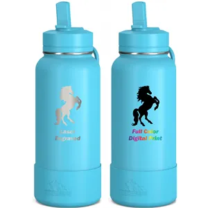 Custom Logo 32 oz Hydrapeak Sport Straw Water Bottle LIFETIME WARRANTY!