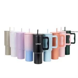 Custom Logo 40oz High-capacity Tumbler With Handle