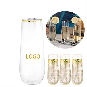 9 Oz Gold Rim Toasting Glasses