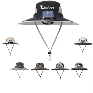 Wide Brim Solar Fan Outdoor Fishing Hat
