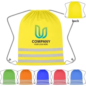 Reflective Safety Drawstring Bag