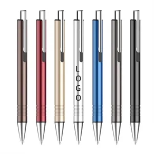 Metal Retractable Ballpoint Pen Office Click Rollerball