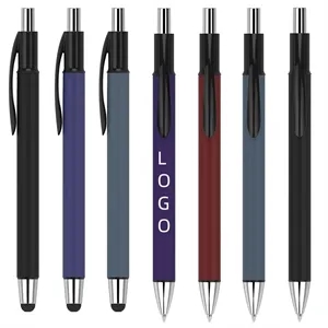 Retractable Ballpen Click Ballpoint Pen With Stylus Tip