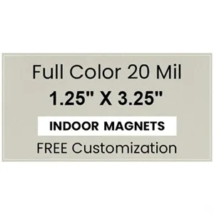 Magnet - 1.25" x 3.25"- Square Corners