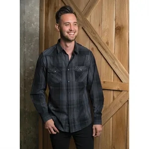 Burnside Men's Long Sleeve Western Shirt