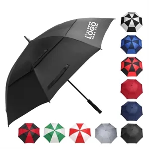 Custom Logo Premium Wind-Resistant Golf Umbrella with Ergonomic EVA Hand