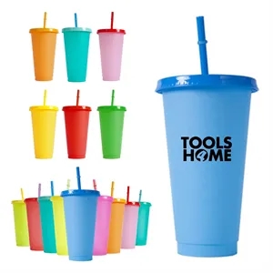 24Oz Reusable Cold Color Changing Cups Tumblers