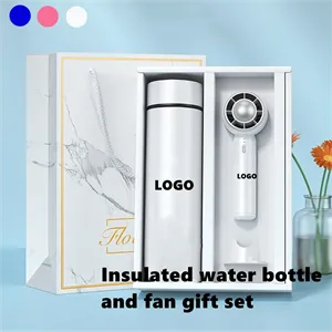 Insulated water bottle and Fan gift set