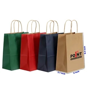 Full Color Imprinted Natural Kraft Paper Shopper Bag