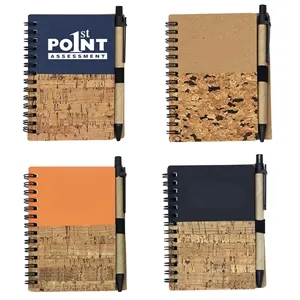 Kraft Wood Grain Spiral Notebook Kit