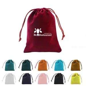 Drawstring Flocked Bag