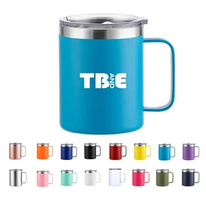 12Oz Stainless Coffee Tumbler Mug Cup With Leak-Proof Lid
