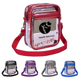 Women Clear Pvc Crossbody Purse Bag