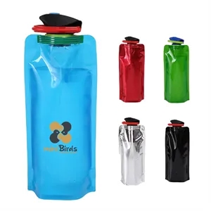 Flip Top Foldable Water Bottle With Carabiner