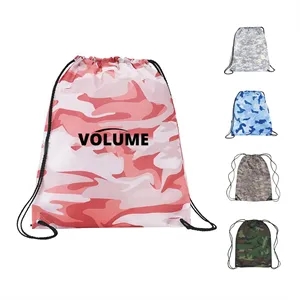 Simply Camo Drawstring Tote Bag