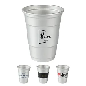 MOQ 100 pcs 16 Oz Stadium Aluminum Cup