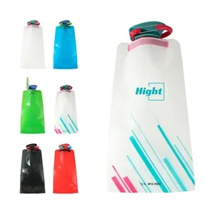 Flip Top Foldable Water Bottle With Carabiner