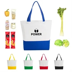 Custom Two-Tone Canvas Tote Bag