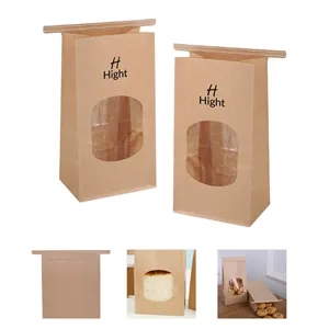 Clear Window Kraft Toast Bag Waterproof