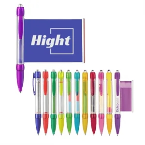 Adventising Plastic Push Ball Point Pen with Printed Paper R