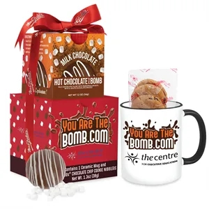 Mrs. Fields Mug & Cookies With Hot Chocolate Bomb Gift Set