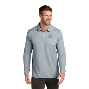 Custom Logo TravisMathew Oceanside Heather Long Sleeve Polo