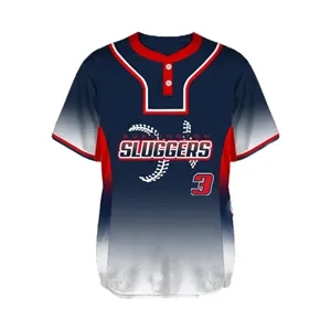 Sublimated Traditional Two-Buttoned Baseball Jersey