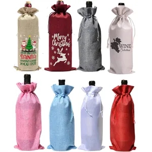 Burlap Wine Bags