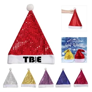 Sequin Sheen Santa Hat
