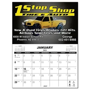 Repositionable Custom Calendar with Tear Off Pad
